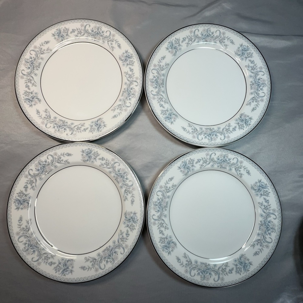 Vtg Mikasa DRESDEN ROSE Set of 4 7-5/8" Salad Plates Fine China L9009 Disc'd EC
